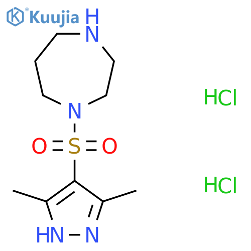 1-[(3,5-dimethyl-1H-pyrazol-4-yl)sulfonyl]-1,4-diazepane dihydrochloride structure