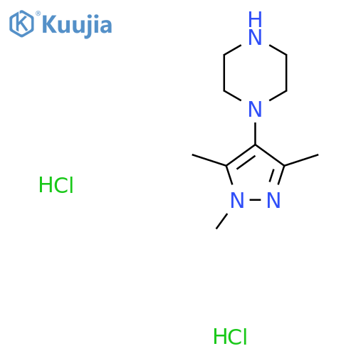 1-(1,3,5-Trimethyl-1H-pyrazol-4-yl)piperazine dihydrochloride structure