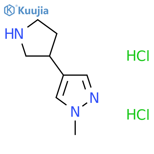 1-methyl-4-(pyrrolidin-3-yl)-1H-pyrazole dihydrochloride structure