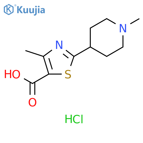 4-methyl-2-(1-methylpiperidin-4-yl)-1,3-thiazole-5-carboxylic acid dihydrochloride structure