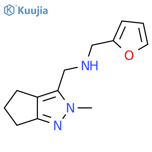 [(furan-2-yl)methyl]({2-methyl-2H,4H,5H,6H-cyclopenta[c]pyrazol-3-yl}methyl)amine structure
