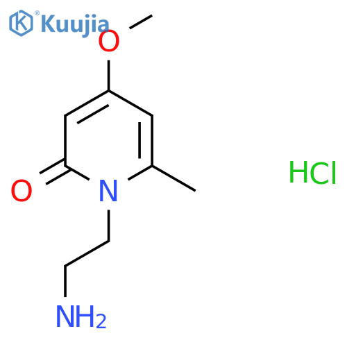 1-(2-Aminoethyl)-4-methoxy-6-methyl-1,2-dihydropyridin-2-one hydrochloride structure