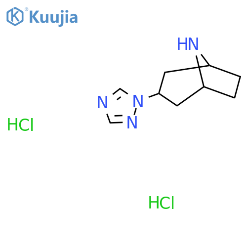 3-(1h-1,2,4-triazol-1-yl)-8-azabicyclo3.2.1octane dihydrochloride structure