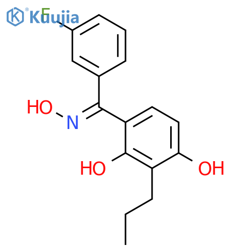 Methanone, (2,4-dihydroxy-3-propylphenyl)(3-fluorophenyl)-, oxime structure