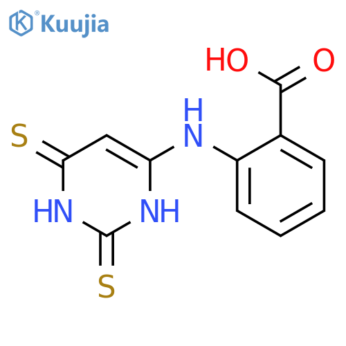 Benzoic acid, 2-[(1,2,3,6-tetrahydro-2,6-dithioxo-4-pyrimidinyl)amino]- structure