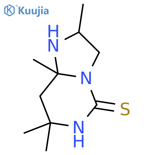 Imidazo[1,2-c]pyrimidine-5(1H)-thione, hexahydro-2,7,7,8a-tetramethyl- structure