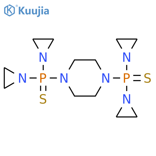 Piperazine,1,4-bis[bis(1-aziridinyl)phosphinothioyl]- structure