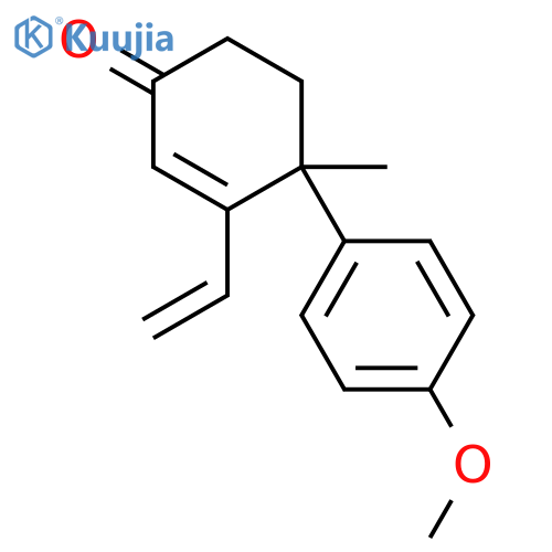 2-Cyclohexen-1-one, 3-ethenyl-4-(4-methoxyphenyl)-4-methyl- structure