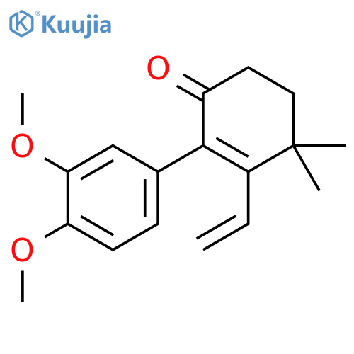 2-Cyclohexen-1-one, 2-(3,4-dimethoxyphenyl)-3-ethenyl-4,4-dimethyl- structure