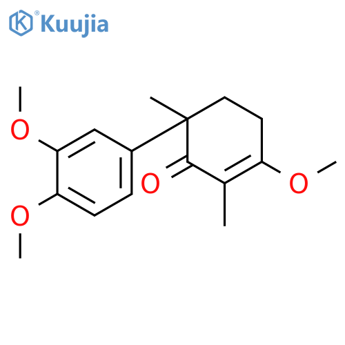 2-Cyclohexen-1-one, 6-(3,4-dimethoxyphenyl)-3-methoxy-2,6-dimethyl- structure