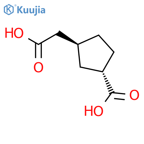 CYCLOPENTANEACETIC ACID, 3-CARBOXY-, (1S-TRANS)- structure