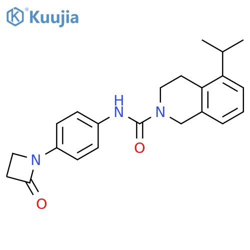 3,4-Dihydro-5-(1-methylethyl)-N-[4-(2-oxo-1-azetidinyl)phenyl]-2(1H)-isoquinolinecarboxamide structure