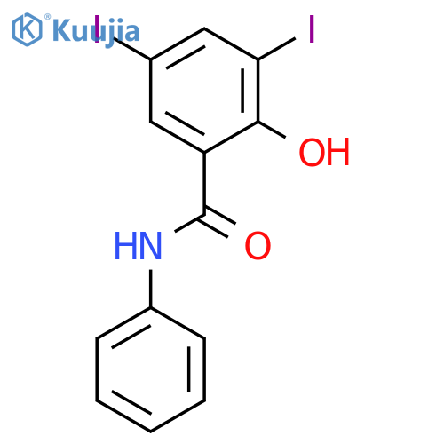 Benzamide, 2-hydroxy-3,5-diiodo-N-phenyl- structure