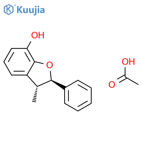 7-Benzofuranol, 2,3-dihydro-3-methyl-2-phenyl-, acetate, trans- structure