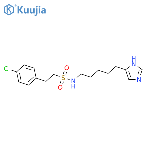 Benzeneethanesulfonamide, 4-chloro-N-[5-(1H-imidazol-4-yl)pentyl]- structure