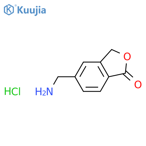 5-(aminomethyl)-1,3-dihydro-2-benzofuran-1-one hydrochloride structure