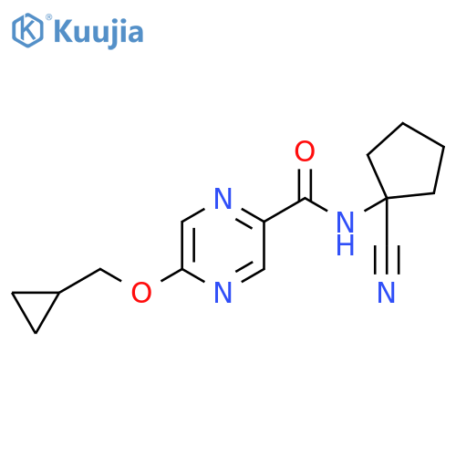 N-(1-Cyanocyclopentyl)-5-(cyclopropylmethoxy)-2-pyrazinecarboxamide structure