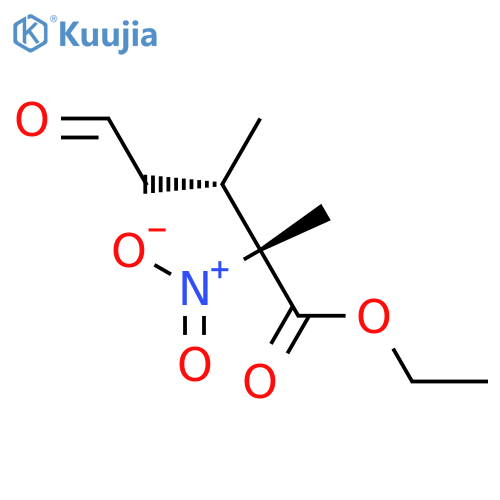 PENTANOIC ACID, 2,3-DIMETHYL-2-NITRO-5-OXO-, ETHYL ESTER, (R*,S*)- structure