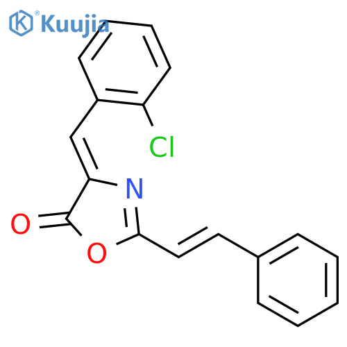 5(4H)-Oxazolone,4-[(2-chlorophenyl)methylene]-2-(2-phenylethenyl)- structure