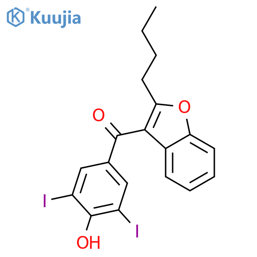 2-Butyl-3-(3,5-diiodo-4-hydroxybenzoyl)benzofuran structure