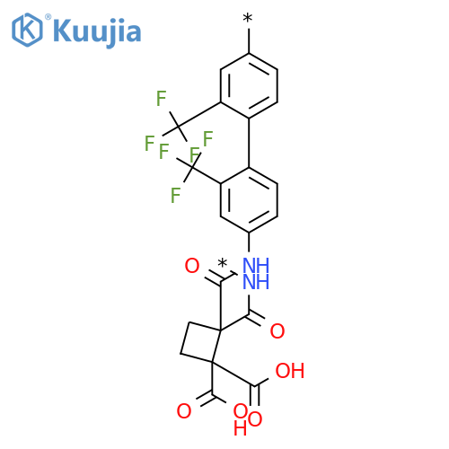 POLY[IMINOCARBONYL(DICARBOXYCYCLOBUTANEDIYL)CARBONYLIMINO[2,2'-BIS(TRIFLUOROMETHYL)[1,1'-BIPHENYL]-4,4'-DIYL]] structure