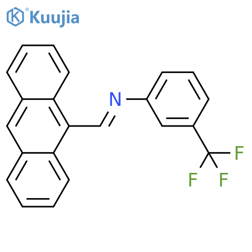 Benzenamine, N-(9-anthracenylmethylene)-3-(trifluoromethyl)- structure