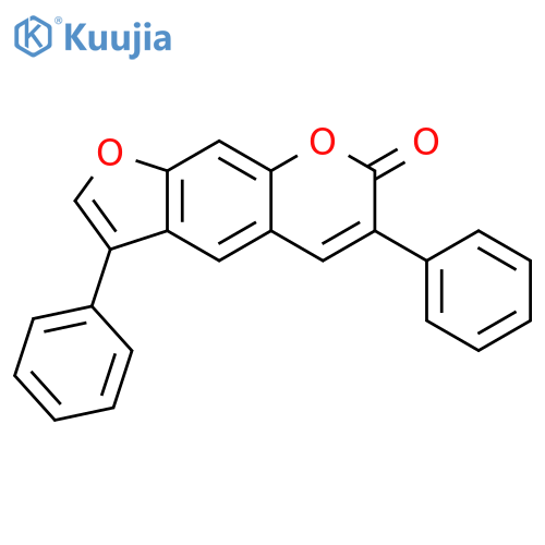 7H-Furo[3,2-g][1]benzopyran-7-one, 3,6-diphenyl- structure