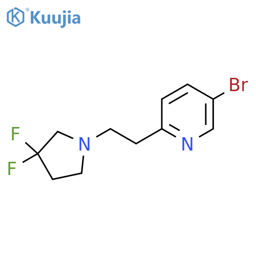 5-Bromo-2-(2-(3,3-difluoropyrrolidin-1-yl)ethyl)pyridine structure