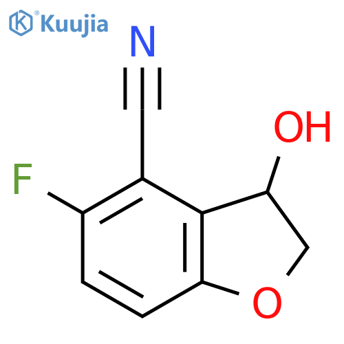 5-Fluoro-3-hydroxy-2,3-dihydrobenzofuran-4-carbonitrile structure