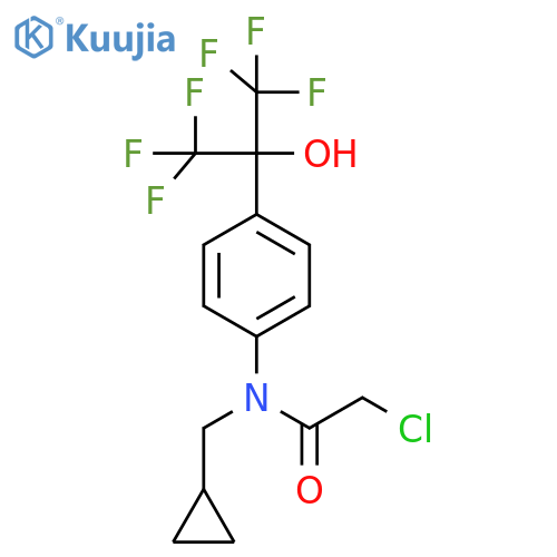 2-Chloro-N-(cyclopropylmethyl)-N-(4-(1,1,1,3,3,3-hexafluoro-2-hydroxypropan-2-yl)phenyl)acetamide structure