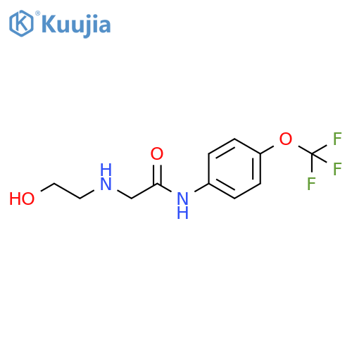 Acetamide, 2-[(2-hydroxyethyl)amino]-N-[4-(trifluoromethoxy)phenyl]- structure