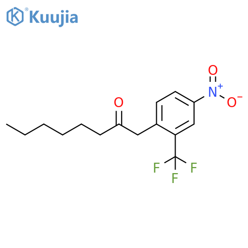 1-(2-(trifluoromethyl)-4-nitrophenyl)octan-2-one structure