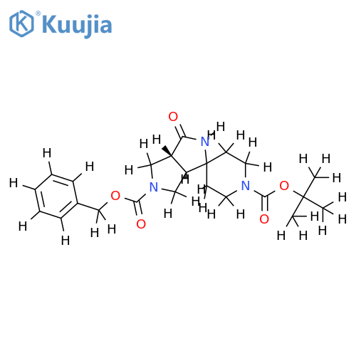 Trans-5-Benzyl 1-Tert-Butyl 3-Oxotetrahydro-2H-Spiro[Piperidine-4,1-Pyrrolo[3,4-C]Pyrrole]-1,5(3H)-Dicarboxylate structure