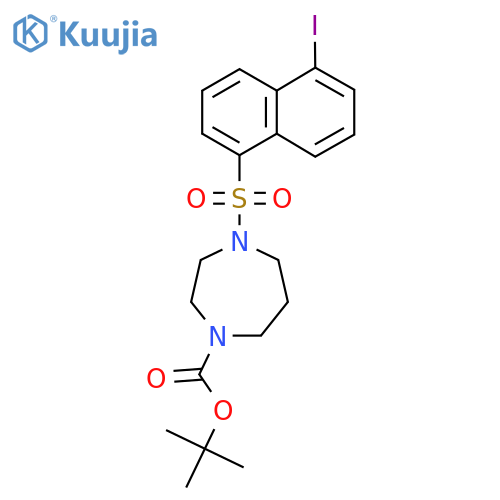 Tert-Butyl 4-((5-iodonaphthalen-1-yl)sulfonyl)-1,4-diazepane-1-carboxylate structure