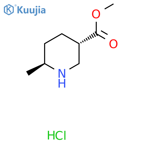 (3S,6R)-Methyl 6-methylpiperidine-3-carboxylate hydrochloride structure