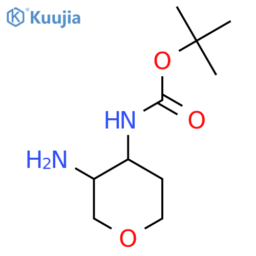 Tert-butyl N-(3-aminooxan-4-yl)carbamate structure
