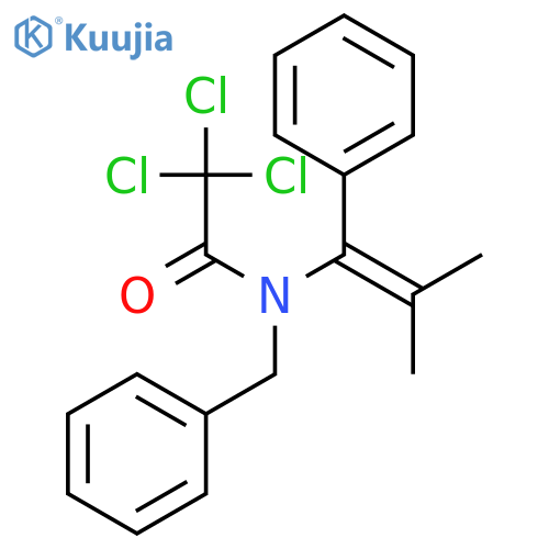 Acetamide, 2,2,2-trichloro-N-(2-methyl-1-phenyl-1-propen-1-yl)-N-(phenylmethyl)- structure
