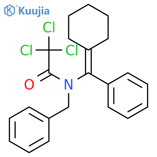 Acetamide, 2,2,2-trichloro-N-(cyclohexylidenephenylmethyl)-N-(phenylmethyl)- structure