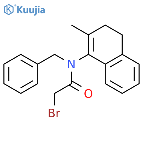 Acetamide, 2-bromo-N-(3,4-dihydro-2-methyl-1-naphthalenyl)-N-(phenylmethyl)- structure