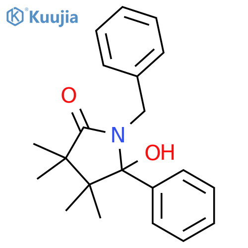 2-Pyrrolidinone, 5-hydroxy-3,3,4,4-tetramethyl-5-phenyl-1-(phenylmethyl)- structure