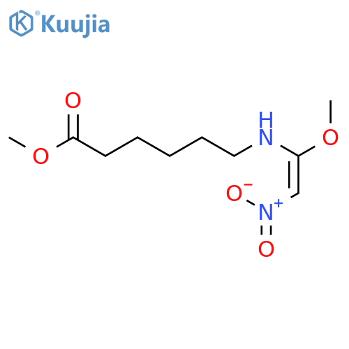 Hexanoic acid, 6-[(1-methoxy-2-nitroethenyl)amino]-, methyl ester structure
