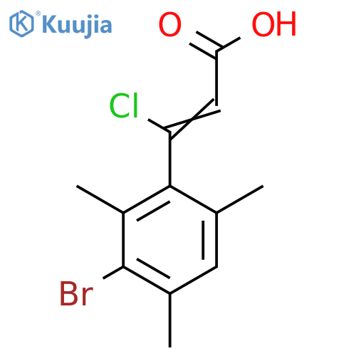 3-(3-Bromo-2,4,6-trimethylphenyl)-3-chloroprop-2-enoic acid structure
