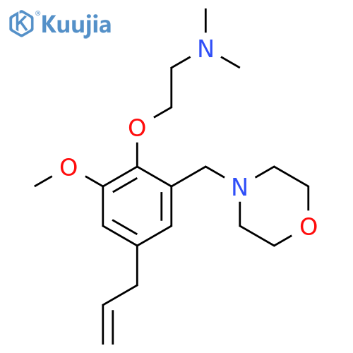2-[2-methoxy-6-(morpholin-4-ylmethyl)-4-(prop-2-en-1-yl)phenoxy]-N,N-dimethylethanamine structure