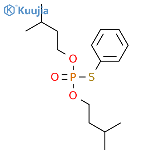 Phosphorothioic acid, O,O-bis(3-methylbutyl) S-phenyl ester structure