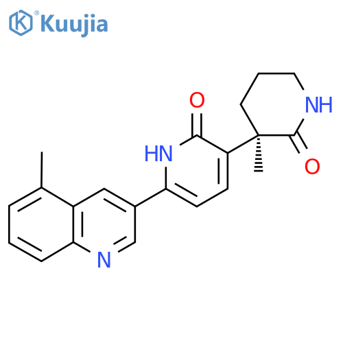 3-[(3R)-3-Methyl-2-oxo-3-piperidinyl]-6-(5-methyl-3-quinolinyl)-2(1H)-pyridinone structure