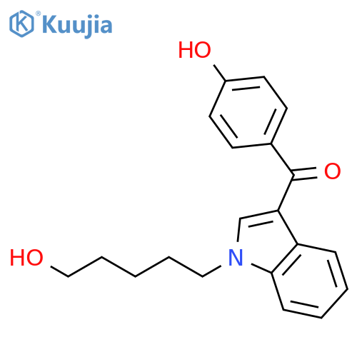 (1-(5-hydroxypentyl)-1H-indol-3-yl)(4-hydroxyphenyl)methanone structure