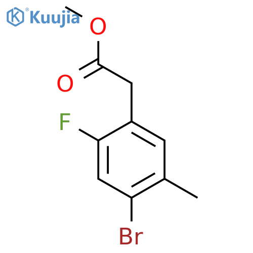 Methyl (4-bromo-2-fluoro-5-methylphenyl)acetate structure