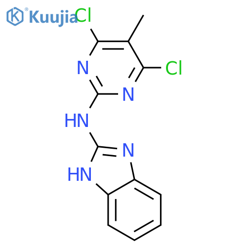 1H-Benzimidazol-2-amine, N-(4,6-dichloro-5-methyl-2-pyrimidinyl)- structure