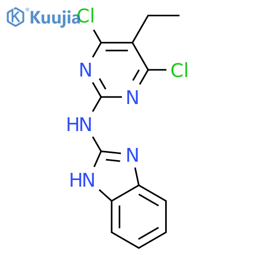 1H-Benzimidazol-2-amine, N-(4,6-dichloro-5-ethyl-2-pyrimidinyl)- structure