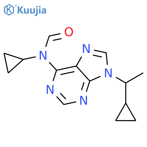 FORMAMIDE, N-CYCLOPROPYL-N-[9-(1-CYCLOPROPYLETHYL)-9H-PURIN-6-YL]-, (-)- structure